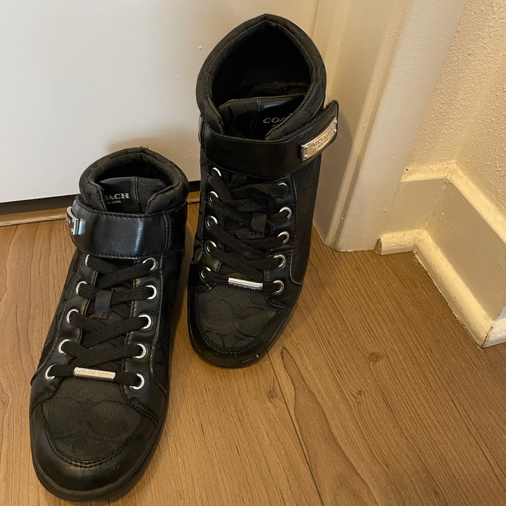 Coach sneakers "Zany" women shoes size 6.5 (black/pewter)